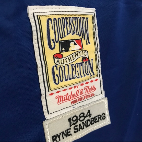 Ryne Sandberg Chicago Cubs Jersey Mens XL NWT 1984 Blue Home Alternate Uniform - Picture 3 of 13